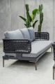 Sofa aluminiowa trzyosobowa Tiziano szara | Monnarita