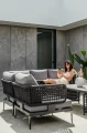 Sofa aluminiowa trzyosobowa Tiziano szara | Monnarita