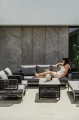 Sofa aluminiowa trzyosobowa Tiziano szara | Monnarita