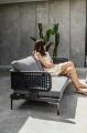 Sofa aluminiowa trzyosobowa Tiziano szara | Monnarita