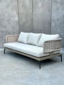 Sofa aluminiowa trzyosobowa Tiziano szampańska | Monnarita