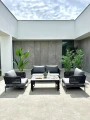 Sofa aluminiowa dwuosobowa Tiziano szara | Monnarita