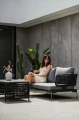 Sofa aluminiowa dwuosobowa Tiziano szara | Monnarita