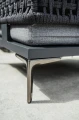 Sofa aluminiowa dwuosobowa Tiziano szara | Monnarita