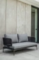 Sofa aluminiowa dwuosobowa Tiziano szara | Monnarita