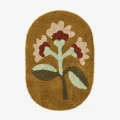 Bawełniany owalny dywanik łazienkowy - Musztardowy | Madam Stoltz