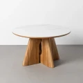 Stolik kawowy beżowo-brązowy 80x80x45 cm | Ixia