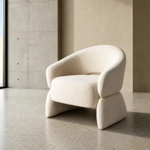 Fotel - kremowy 77x75x73,5 cm | Ixia