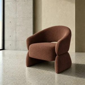 Fotel - brązowy 77x75x73,5 cm | Ixia