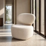 Fotel - kremowy 77x73x79 cm | Ixia