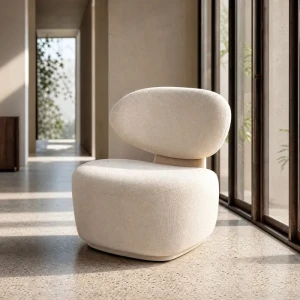Fotel - kremowy 77x73x79 cm | Ixia