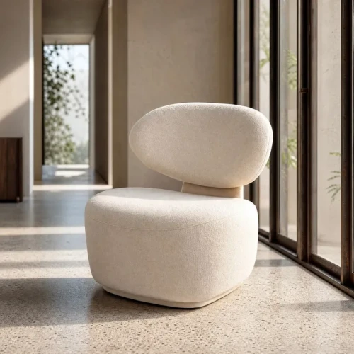 Fotel - kremowy 77x73x79 cm | Ixia