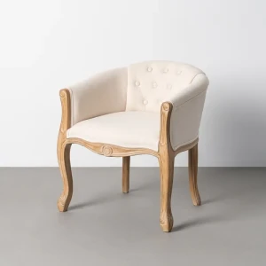 Fotel - naturalny-biały 63x60x69 cm | Ixia
