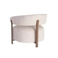 Fotel tapicerowany metalowy - beżowy 77x71,5x70 cm | Ixia