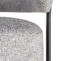 Fotel tapicerowany metalowy - szary 77x71,5x70 cm | Ixia