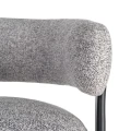 Fotel tapicerowany metalowy - szary 77x71,5x70 cm | Ixia