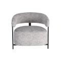Fotel tapicerowany metalowy - szary 77x71,5x70 cm | Ixia