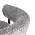 Fotel tapicerowany metalowy - szary 77x71,5x70 cm | Ixia