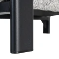 Fotel tapicerowany metalowy - szary 77x71,5x70 cm | Ixia