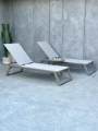 Zestaw leżaków aluminiowych Serene - szampański | Monnarita