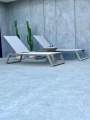 Zestaw leżaków aluminiowych Serene - szampański | Monnarita