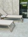Zestaw leżaków aluminiowych Serene - szampański | Monnarita