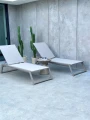 Zestaw leżaków aluminiowych Serene - szampański | Monnarita
