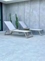 Zestaw leżaków aluminiowych Serene - szampański | Monnarita