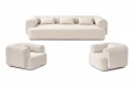 Zestaw sofa 3-os i 2 fotele Belagio - Beżowy | Monnarita