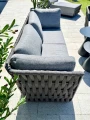 Zestaw ogrodowy sofa 3-osobowa i 2 fotele Serano - antracyt | Monnarita