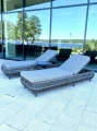 Zestaw ogrodowy 2 leżaki i stolik Serano Lounge ll - szary | Monnarita