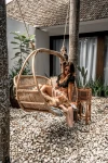 Rattanowy fotel wiszący Henry podwójny naturalny | Monnarita