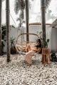 Rattanowy fotel wiszący Henry podwójny naturalny | Monnarita
