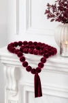 Girlanda z bombek 6cm burgund welur