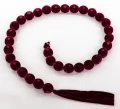 Girlanda z bombek 6cm burgund welur