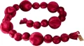 Girlanda welurowa z bombek – burgund, 190 cm
