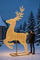 Renifer metalizowany złoty GIGANT 286 cm – 8300 LED