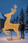 Renifer metalizowany złoty GIGANT 286 cm – 8300 LED