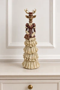 Pani Renifer w sukience - poliresin