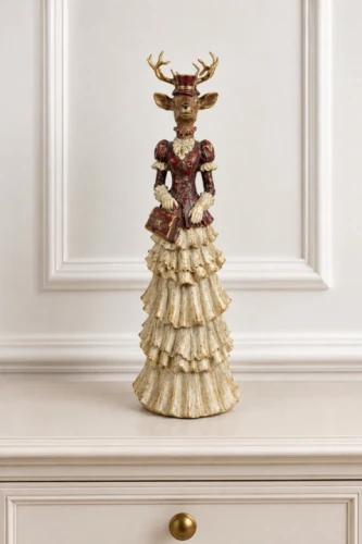 Pani Renifer w sukience - poliresin