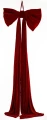 Kokarda welurowa long Maxi - burgundowa