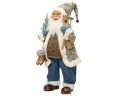Mikołaj 60 cm - beżowo-niebieski z łyżwami i nartami